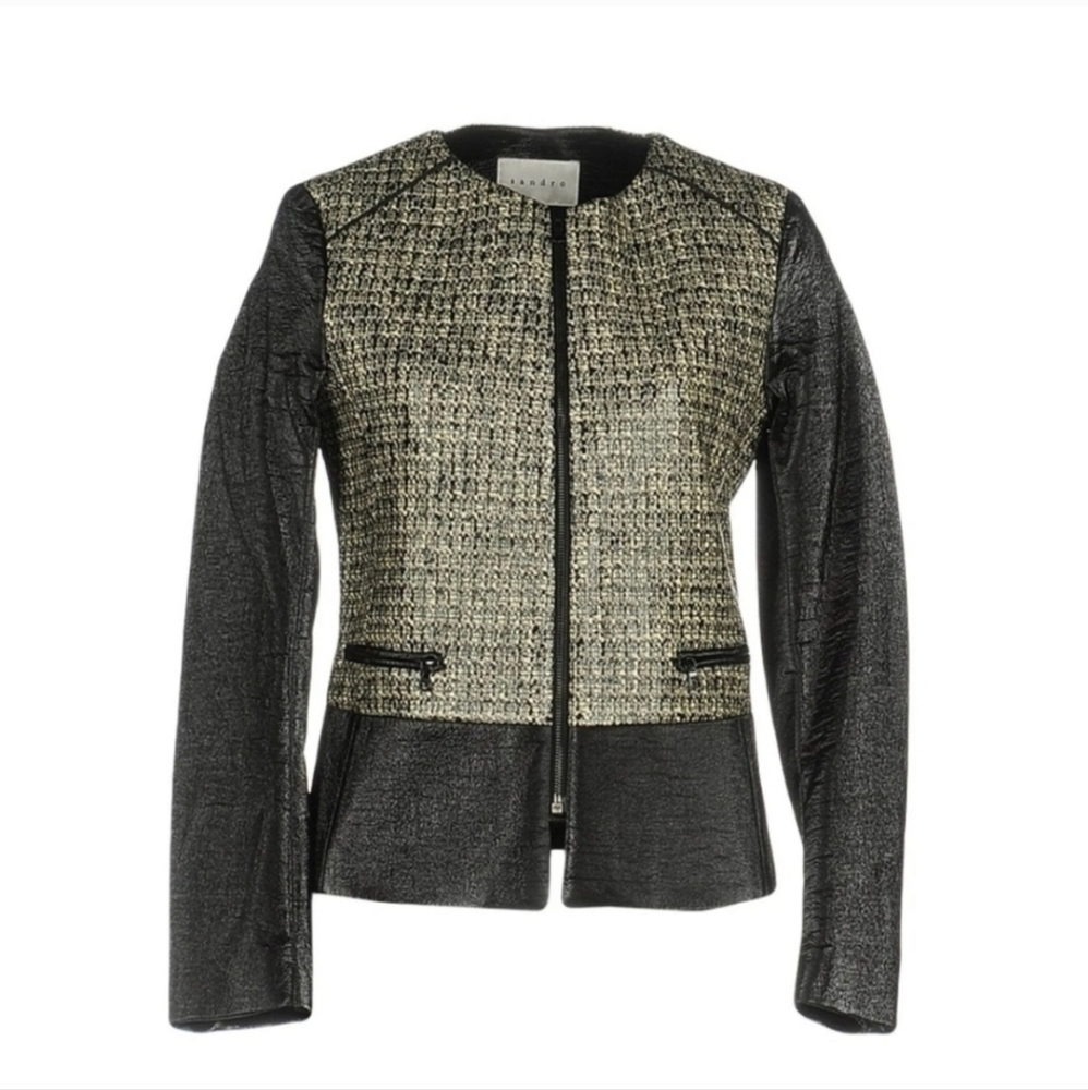 Sandro Paris Vedette Jacket Women's Size M/ 40 FR Zipper Front